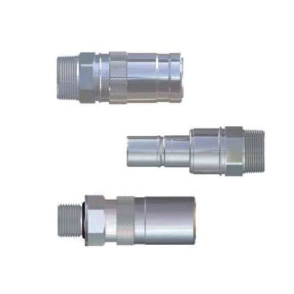 Socket with valve NPT external thread STAUBLI series